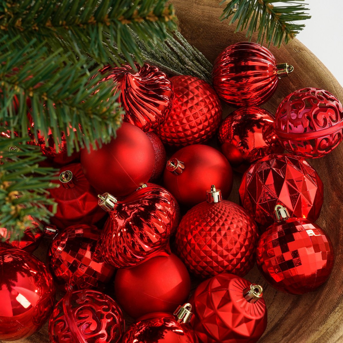 Weihnachtskugel-Set Unzerbrechliche Kugeln Rot