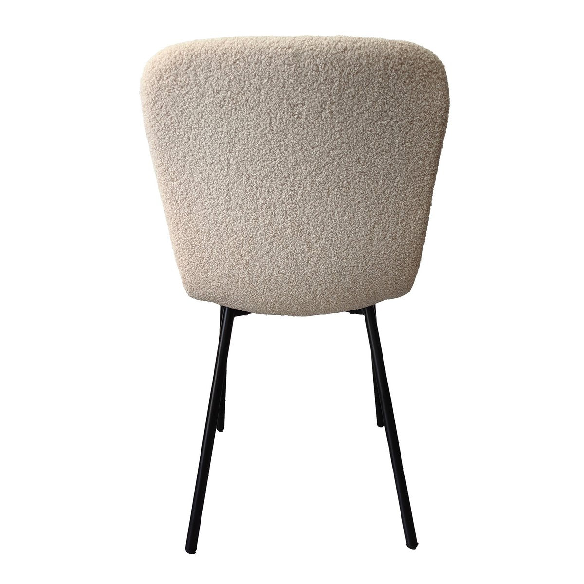 Bouclé look chair set of 4 beige