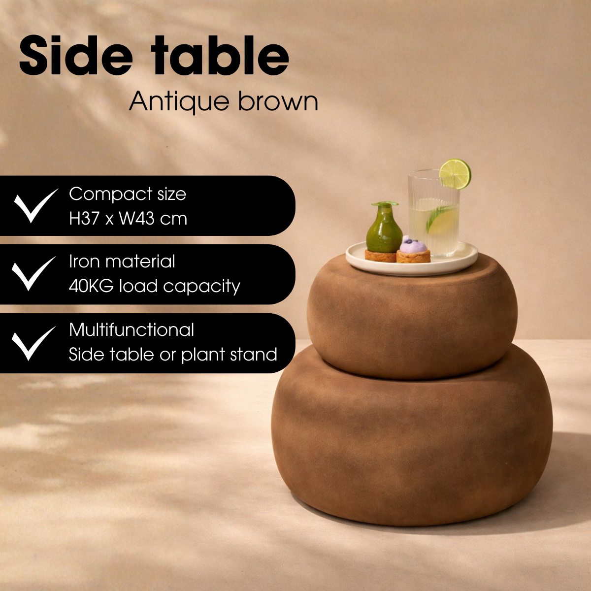 Beistelltisch Zea Brown