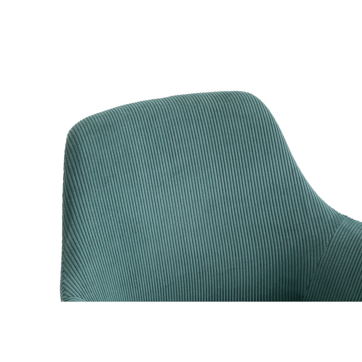 Set of 2 Corduroy Armchairs Green