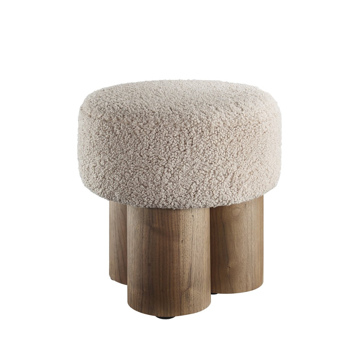 Seat pouf Ø 50 cm walnut/brown