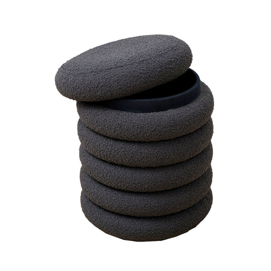 Looped Sitzhocker Ø38 cm Anthrazit