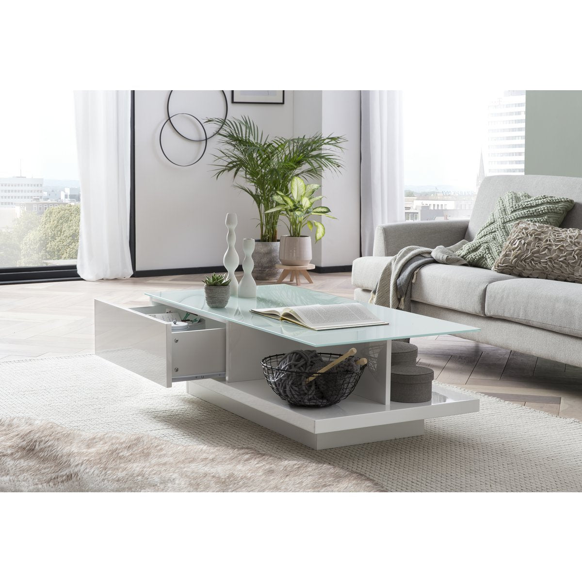 Coffee table 120x60x36 cm white