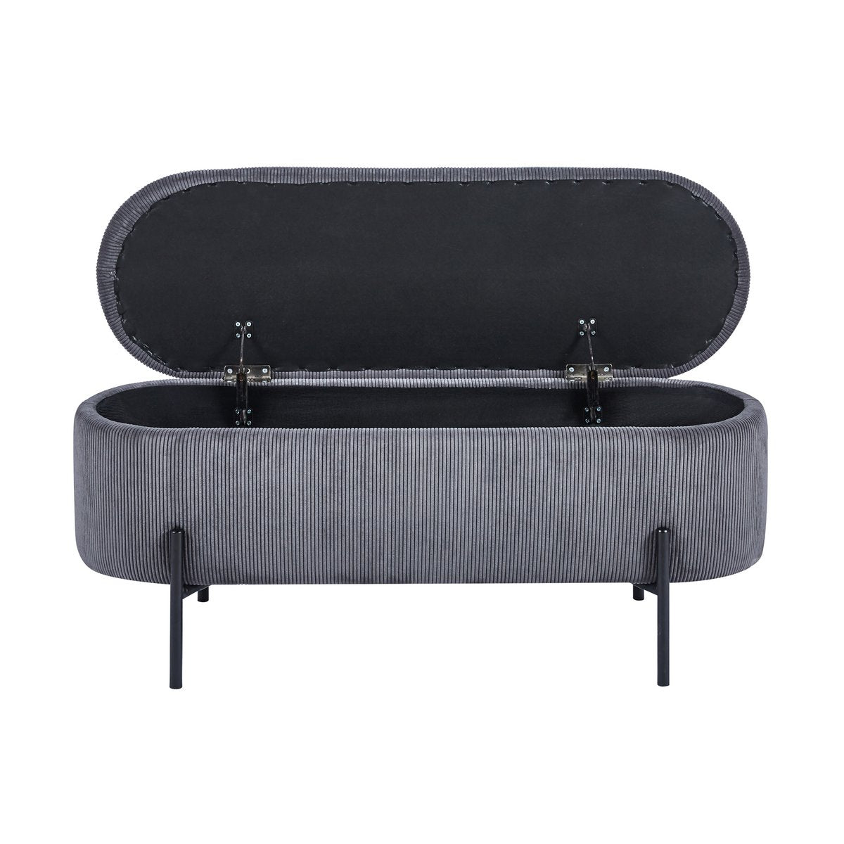 Bed bench with storage function gray