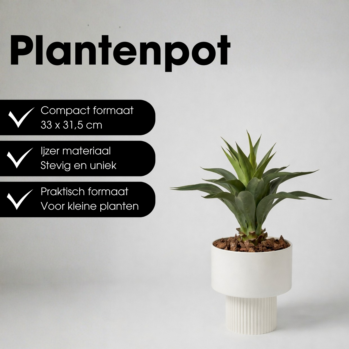 Blumentopf in Lux Off-White