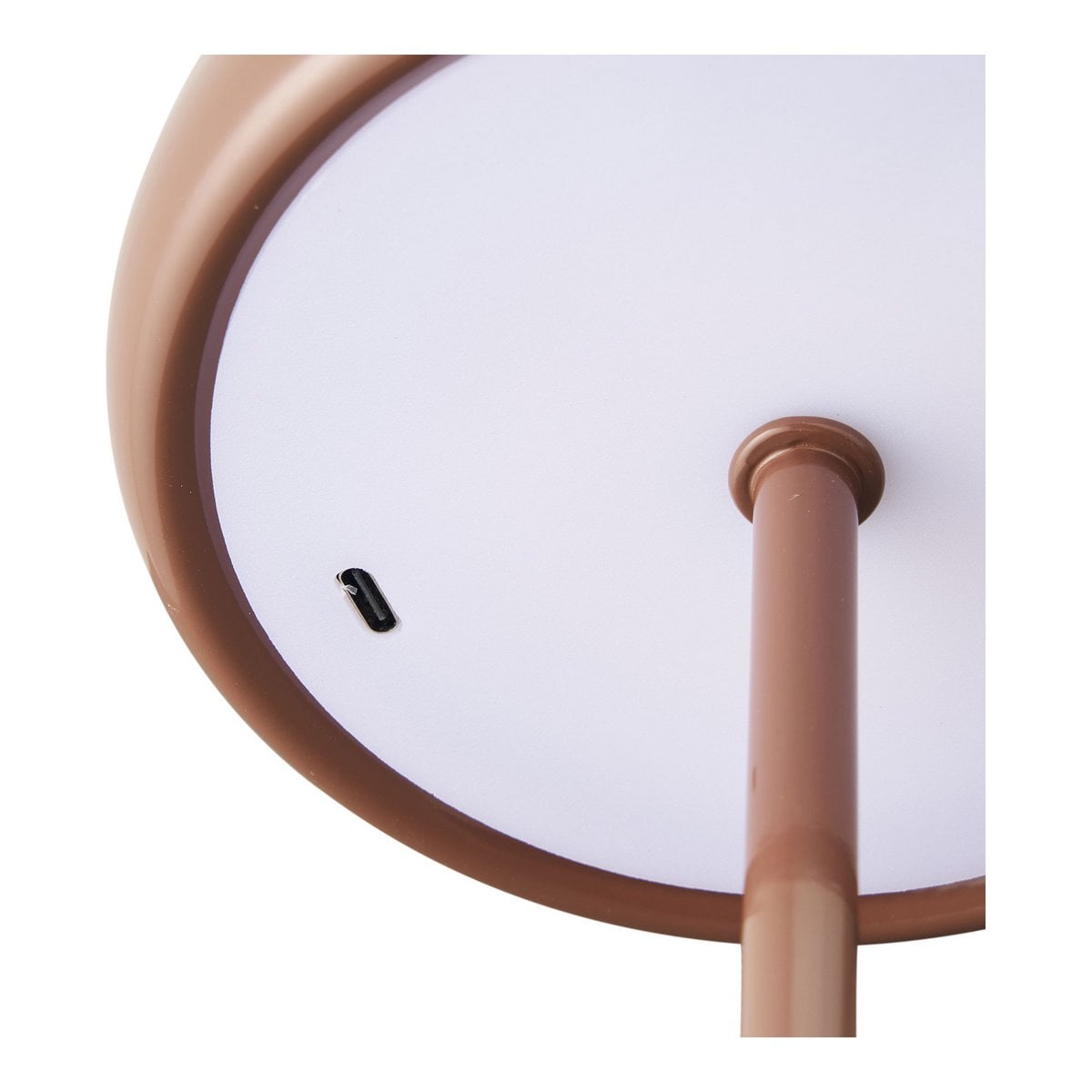 Margate Tischleuchte, Metall, wiederaufladbar, braun, ø13 cm
