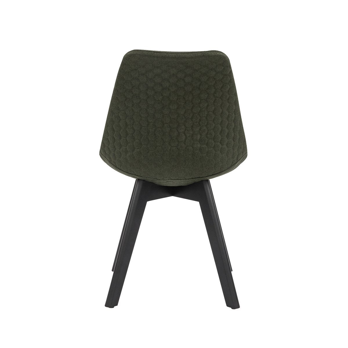 Chair set of 2 green textile