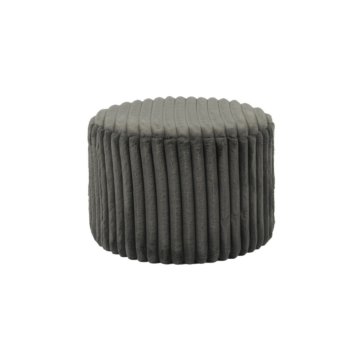 Stool Ø55 cm plush cord dark gray