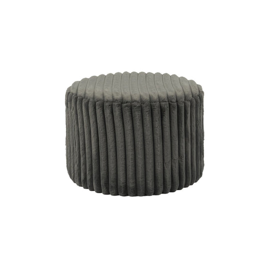 Stool Ø55 cm plush cord dark gray