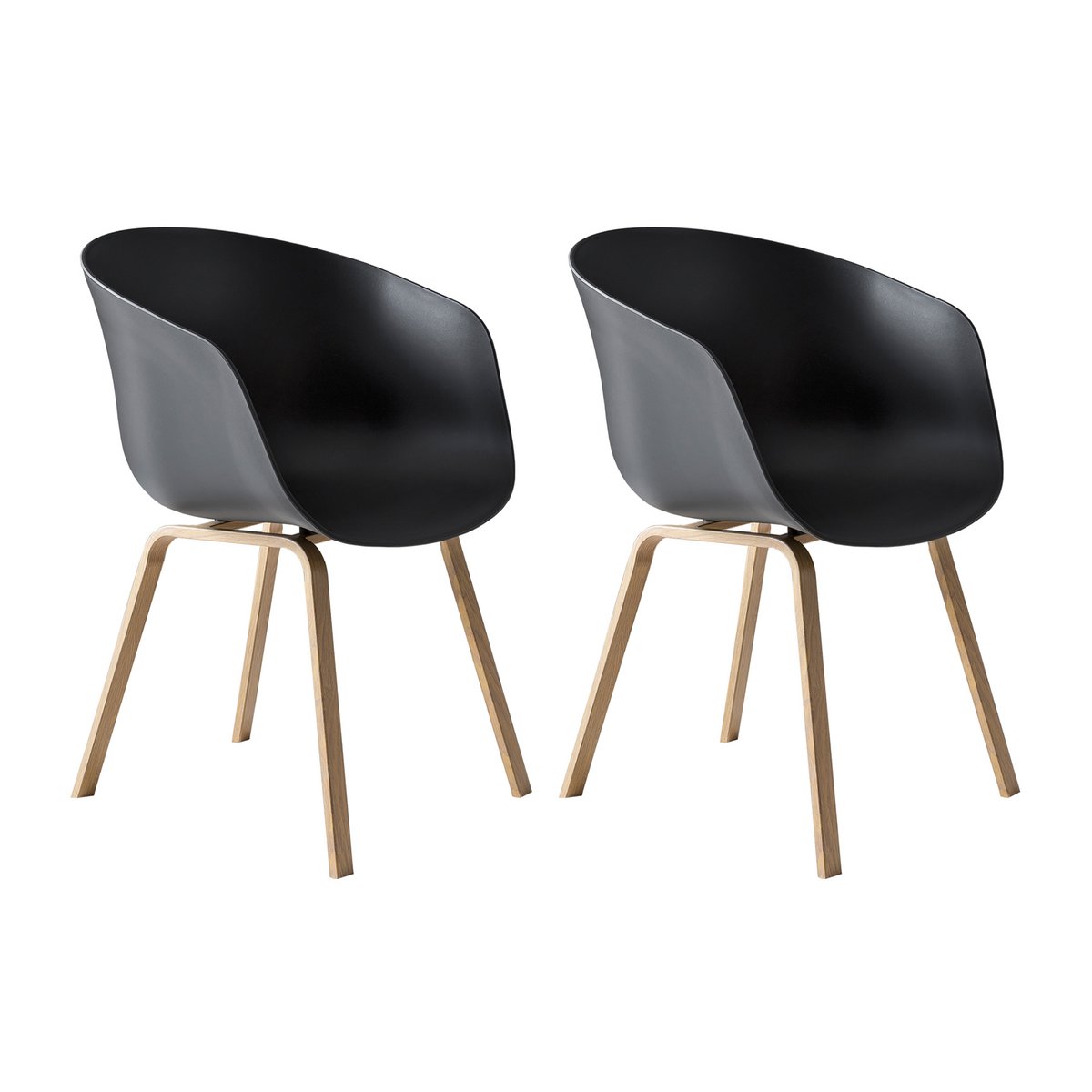 Dining room chair set of 2 black