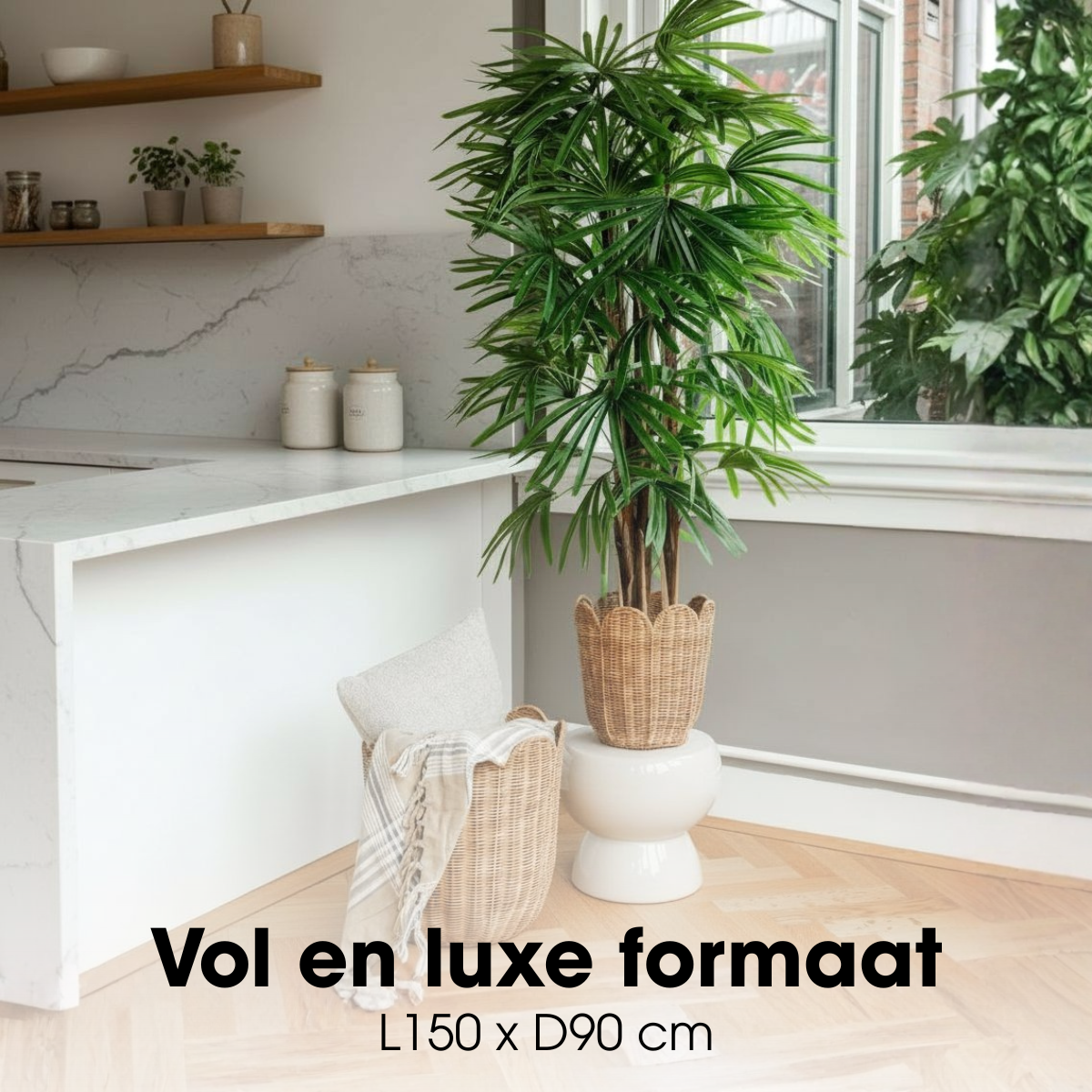 Künstliche Pflanze Raphis Palm Green