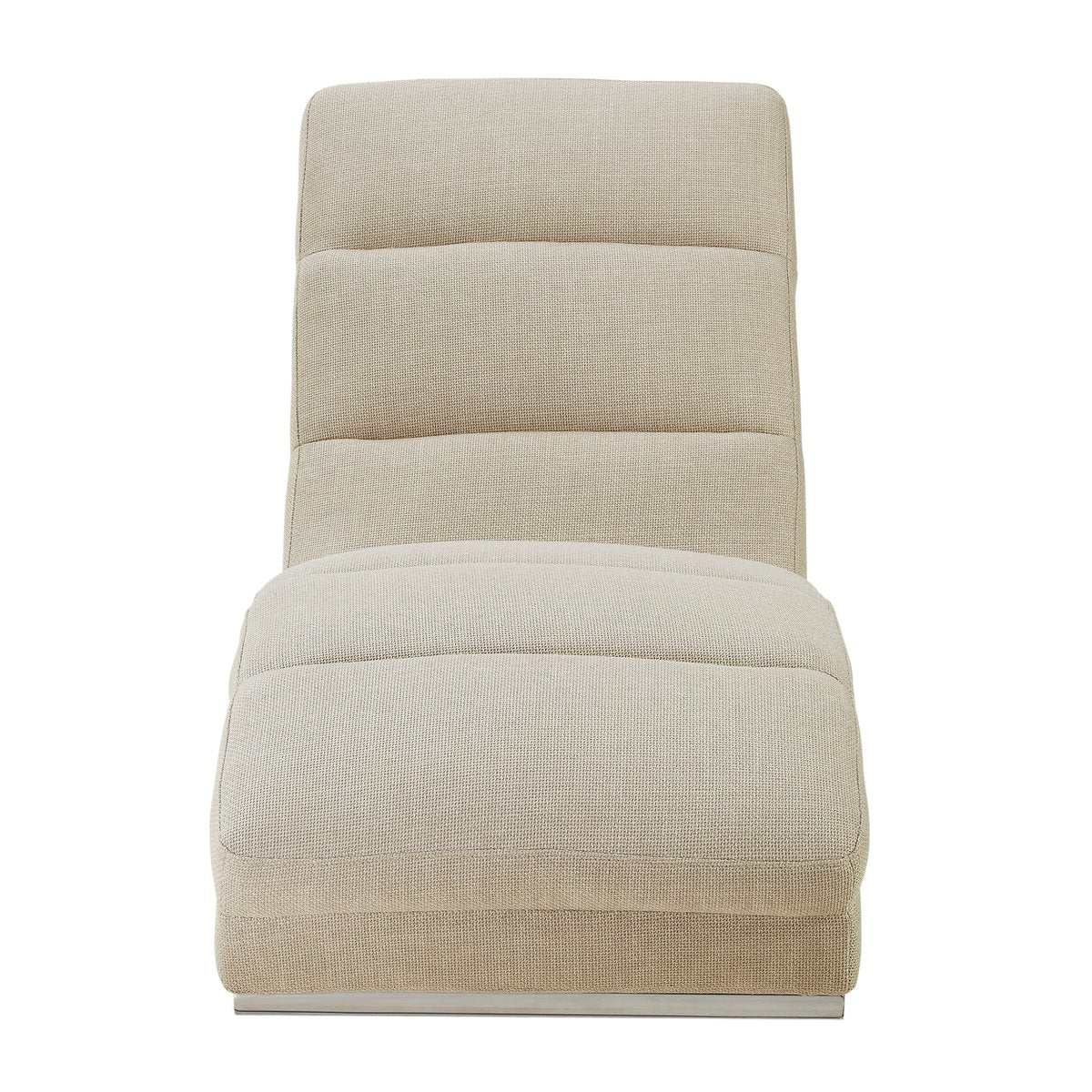 Chaise longue structured fabric beige