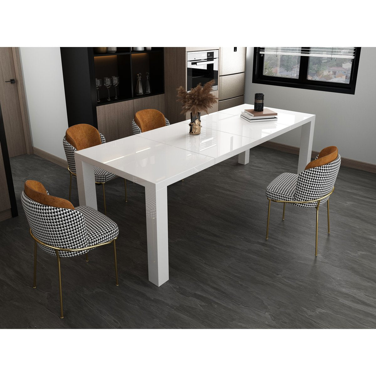Dining table 120/180/240x80 cm white