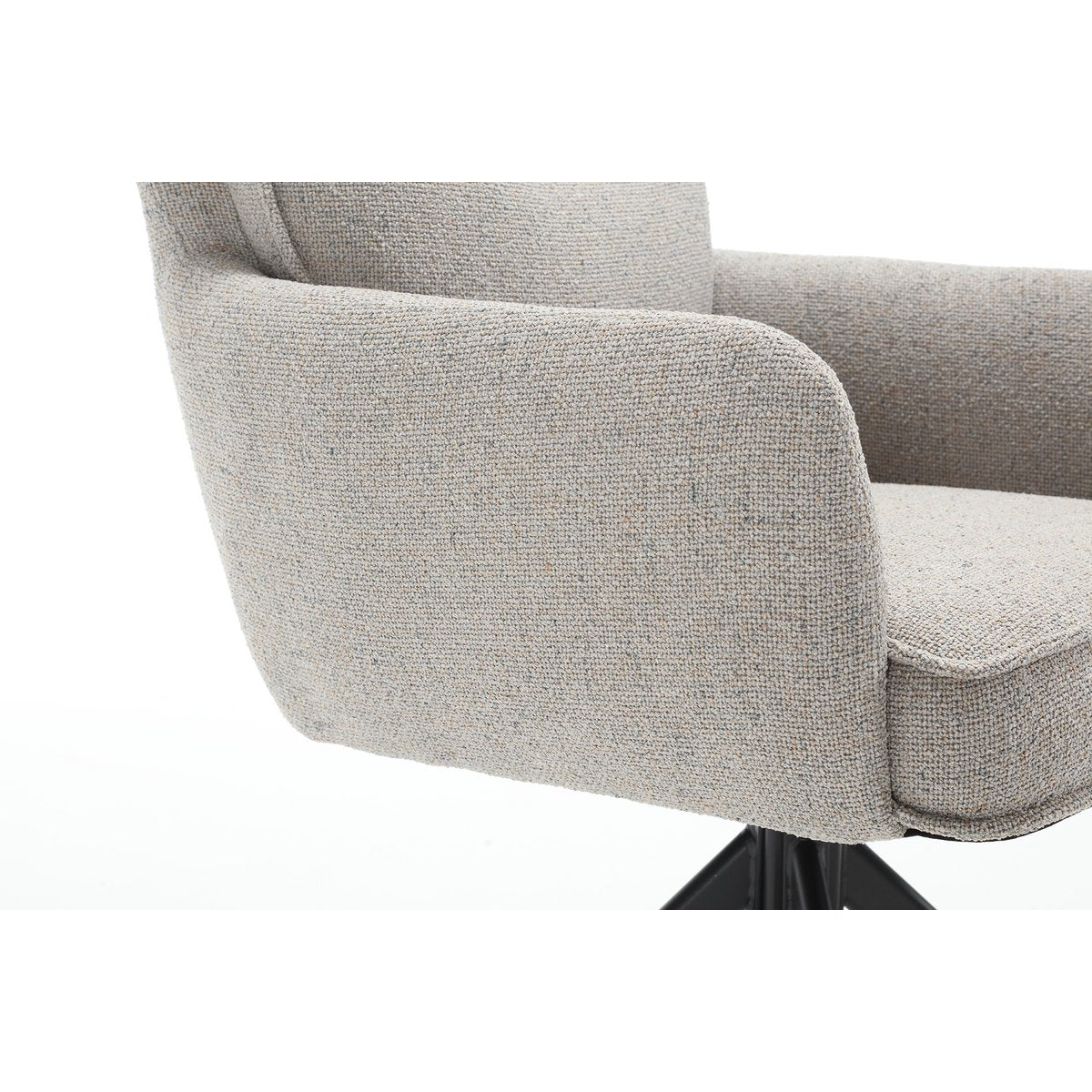 Armchair structural fabric gray