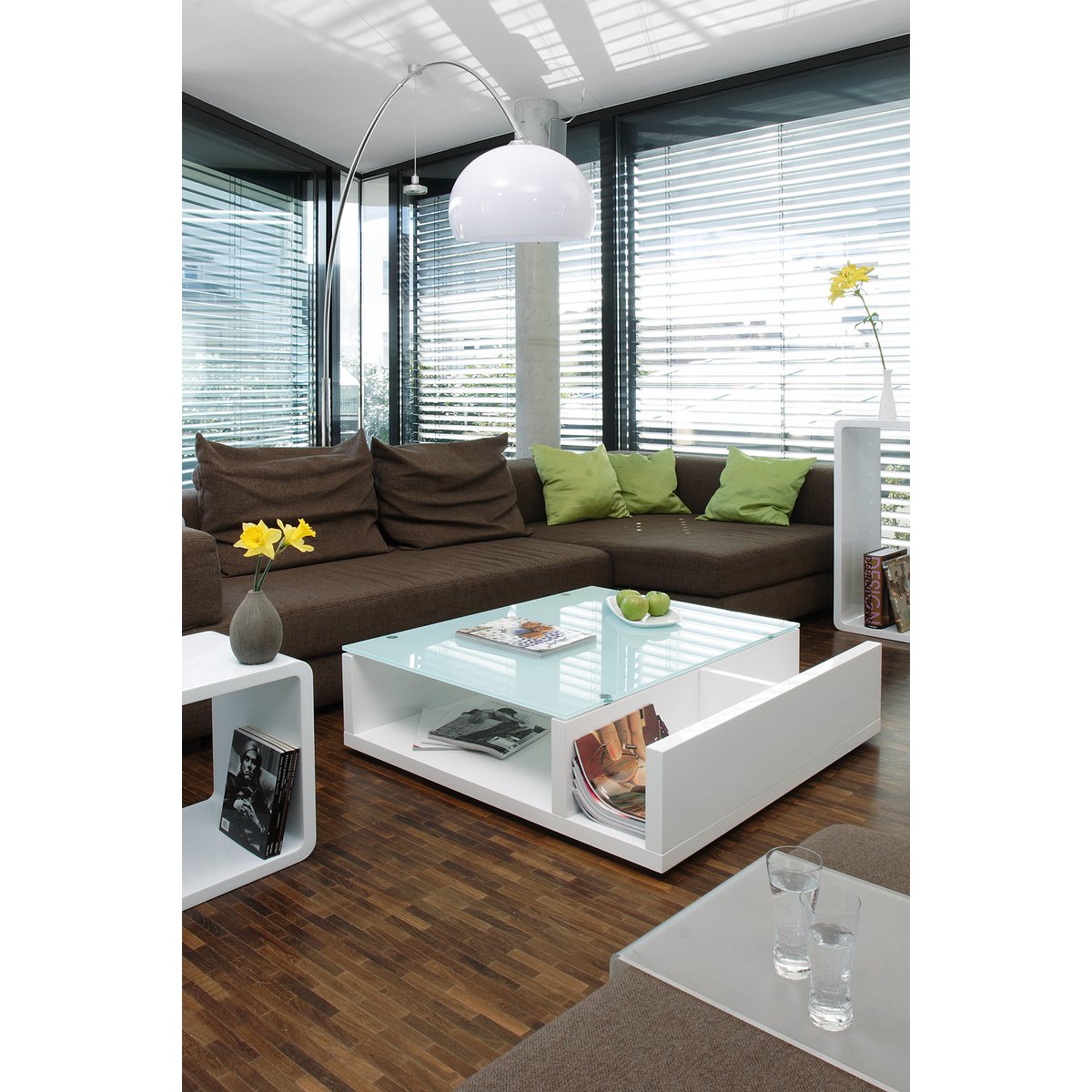 Coffee table white 100x100 cm