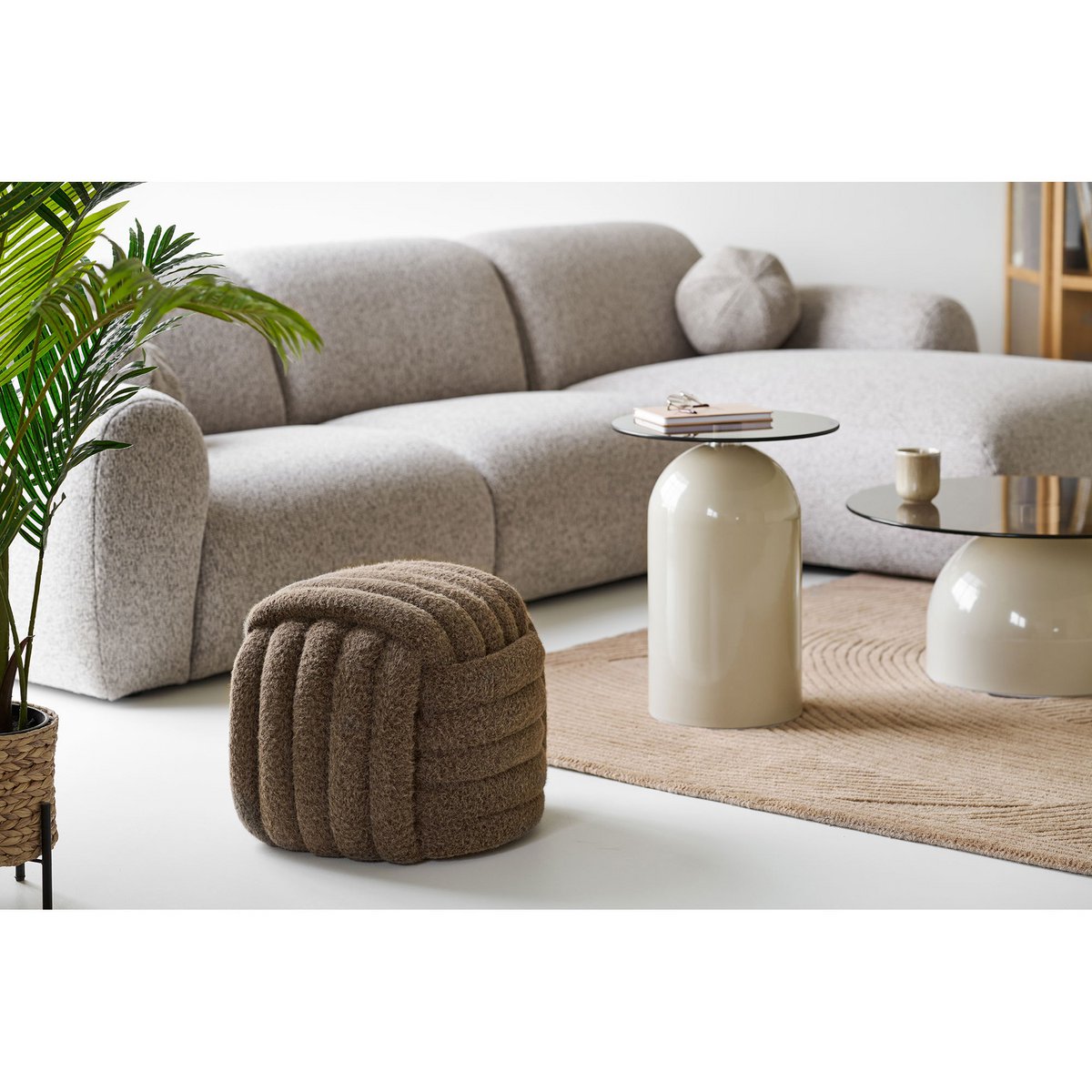 Napier Pouf, braun, 48x48x43 cm, HN1294