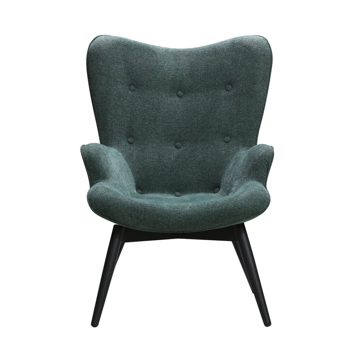 Armchair fir green textured fabric
