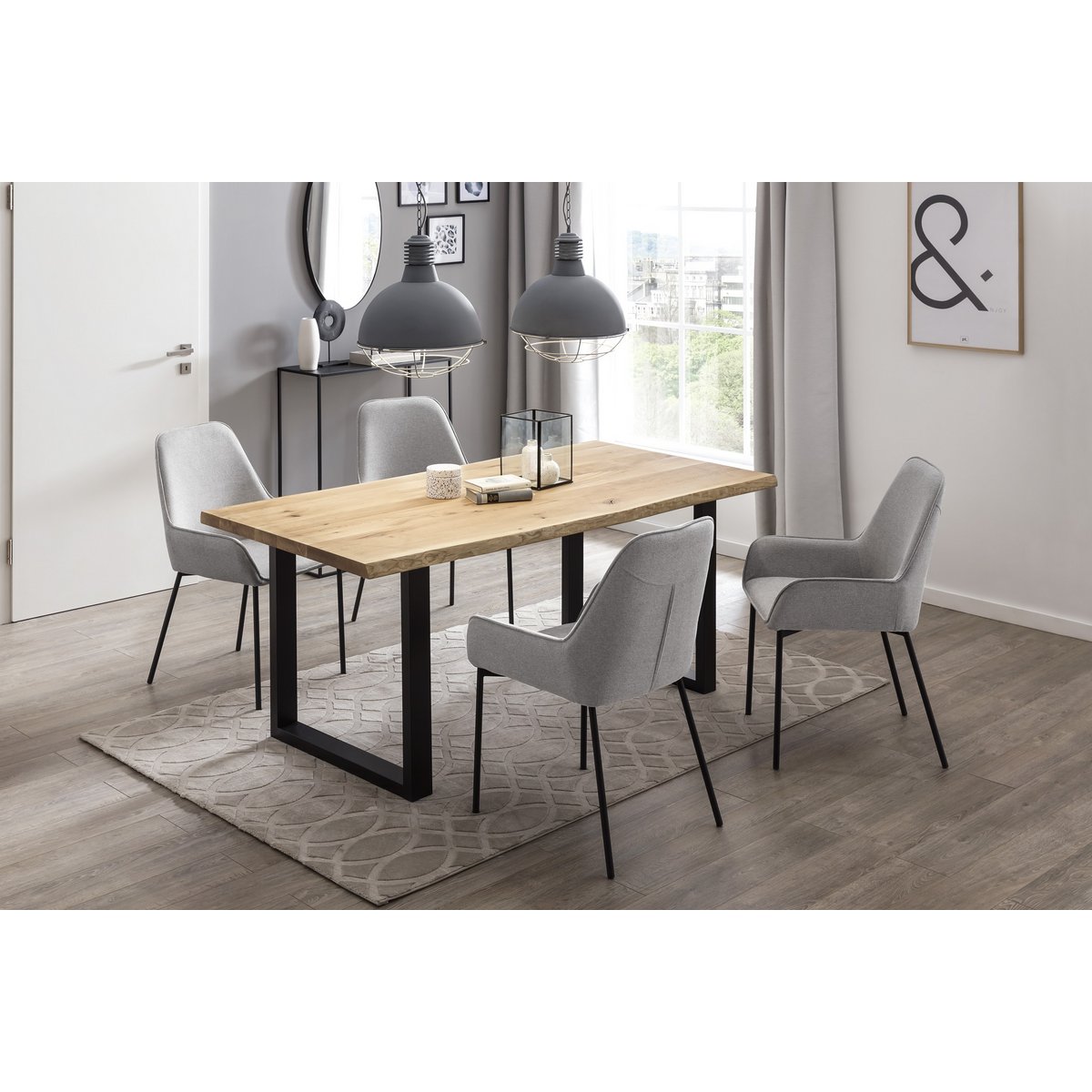 Dining table 180x90 cm made of oak