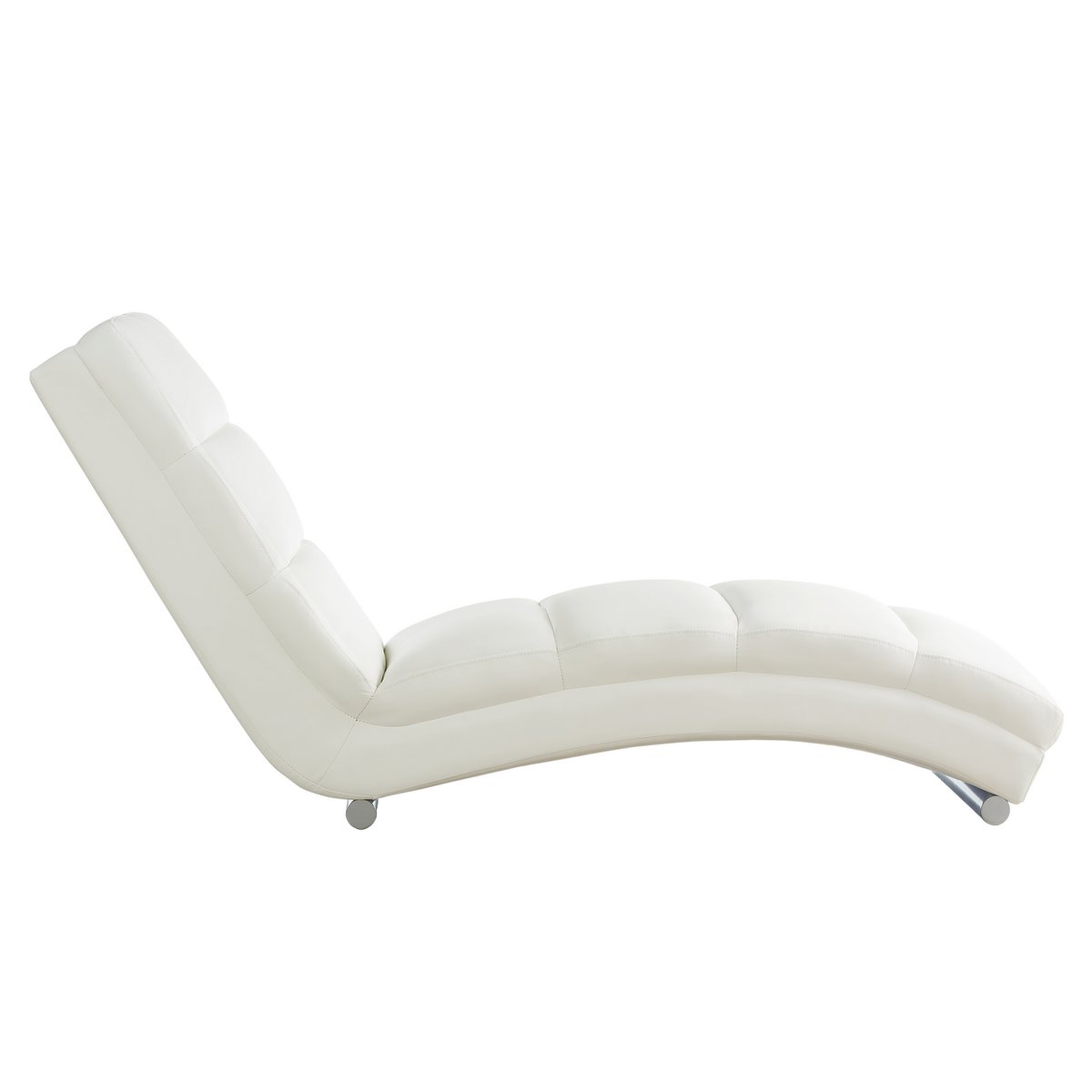 Relaxation lounger white imitation leather look