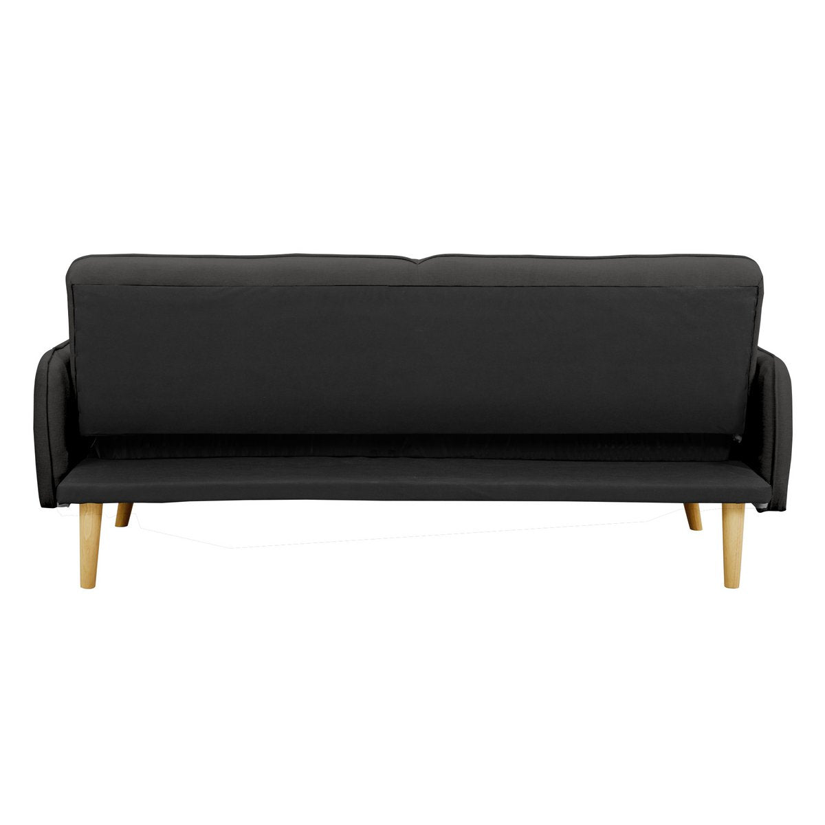 3-seater sofa textured fabric fine dark gray