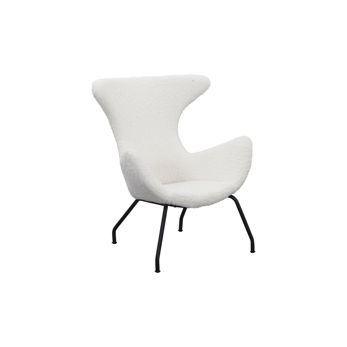 Relax armchair teddy fur white