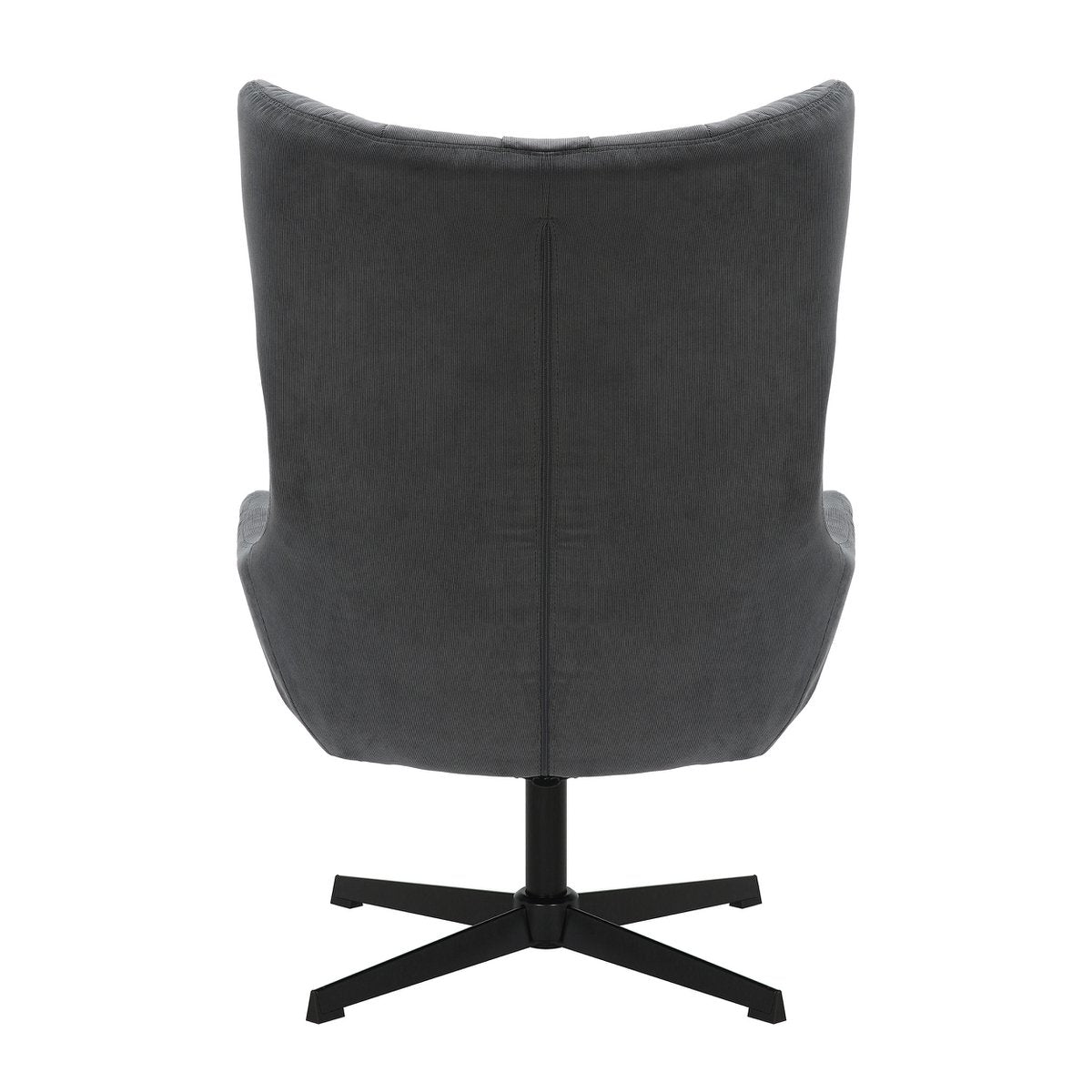 Sessel und Hocker Cordoptik Grau