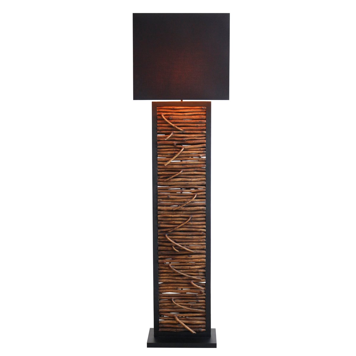 Floor lamp driftwood natural/black 163 cm