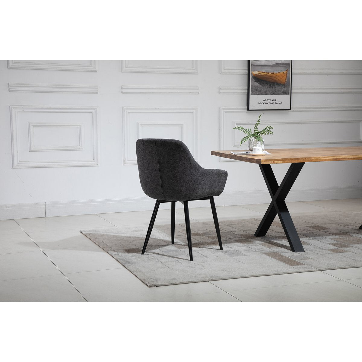 Set of 2 armchairs anthracite