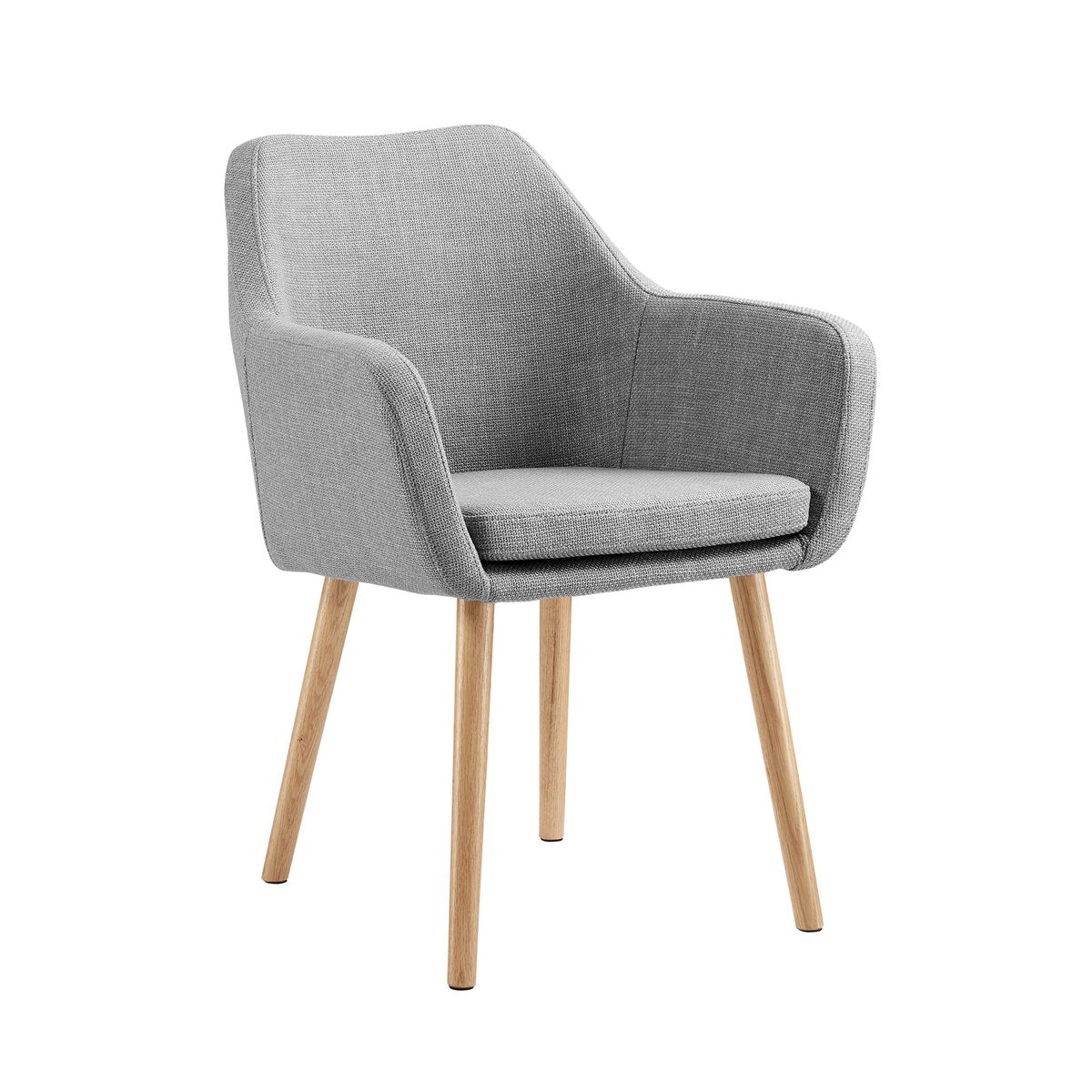 Armchair structural fabric light gray