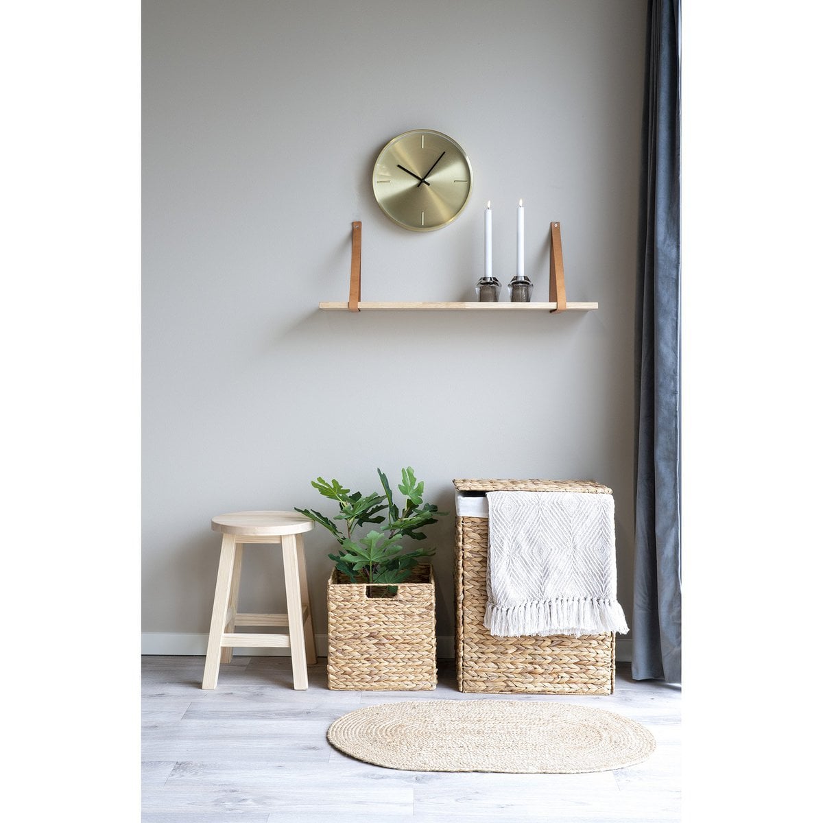 Cort Plaid – Elfenbein/Beige, 100 % recycelte Baumwolle, 130 x 160 cm