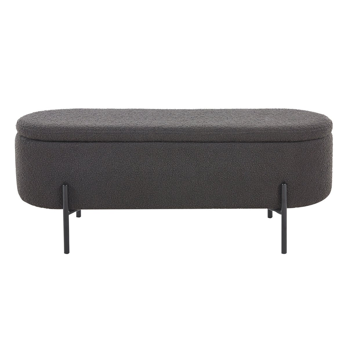 Bed bench with storage space function anthracite