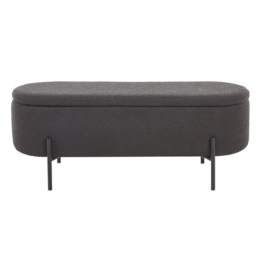 Bed bench with storage space function anthracite
