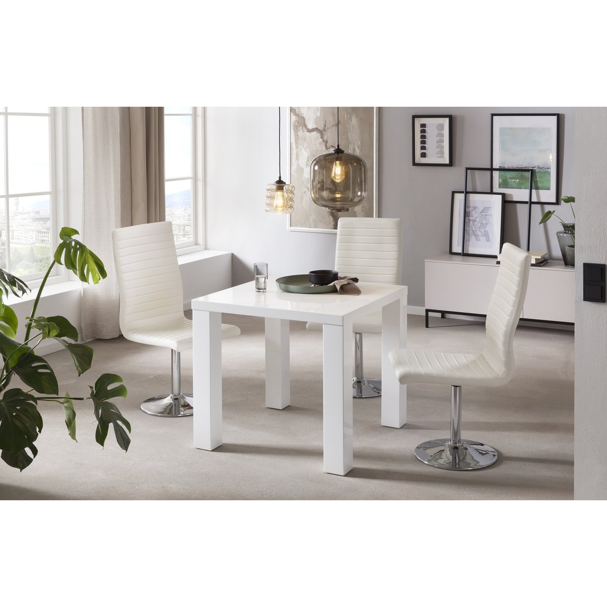 Dining table 80x80 cm white