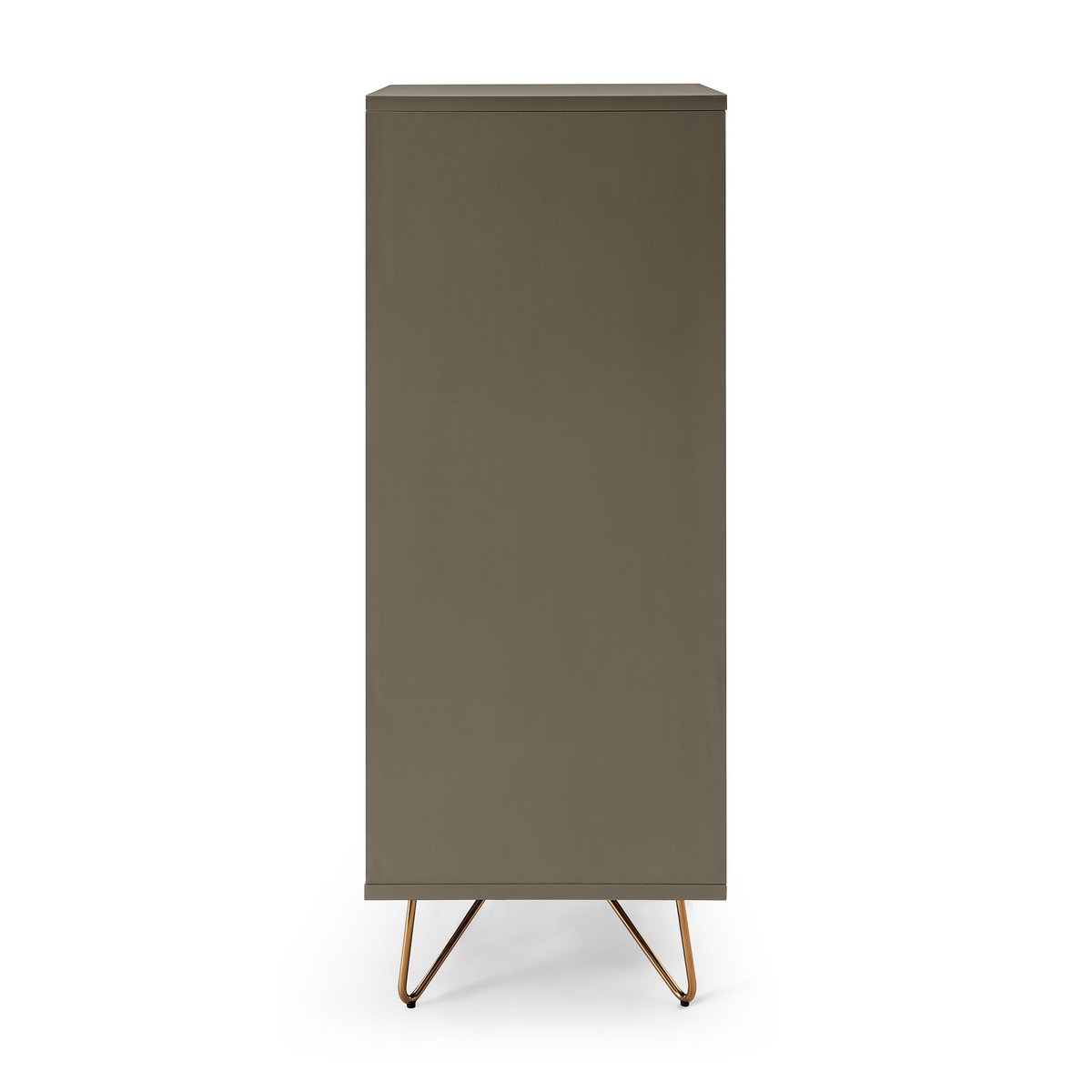 High chest of drawers with 4 drawers and 1 compartment, including mirror
