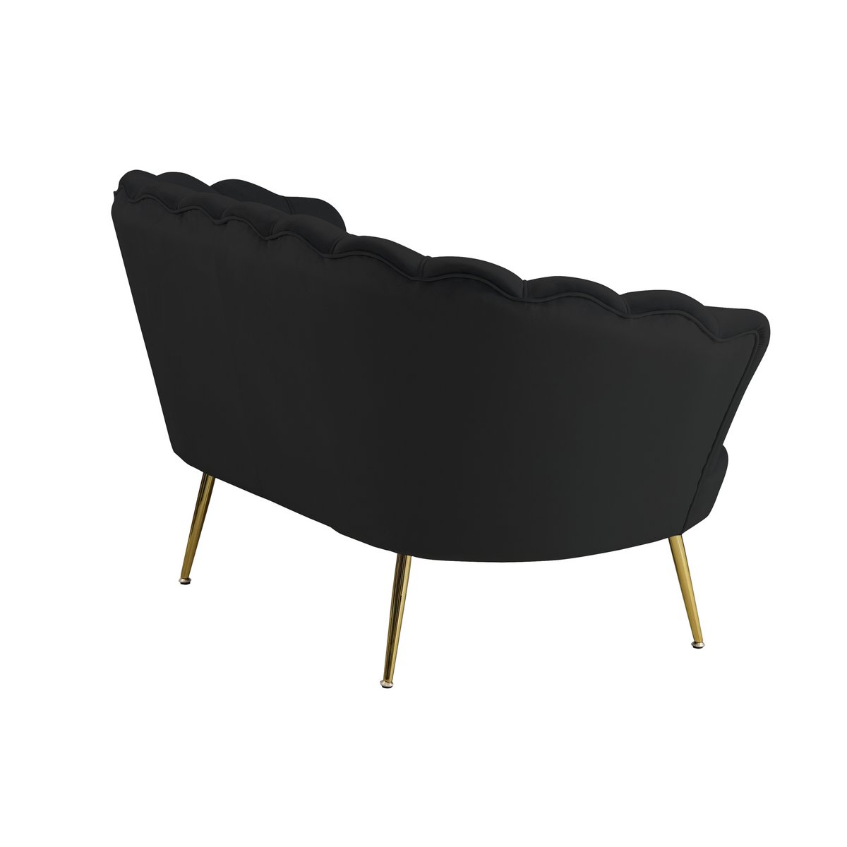 Velvet Shell Sofa Black