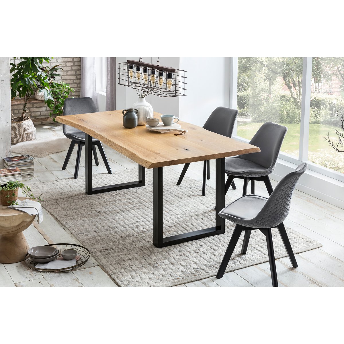 Dining table 180x90 cm made of oak