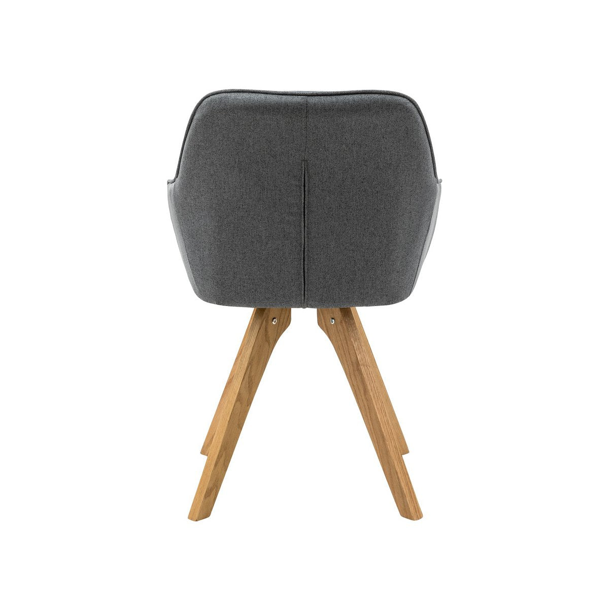 Armchair set of 2 gray textile
