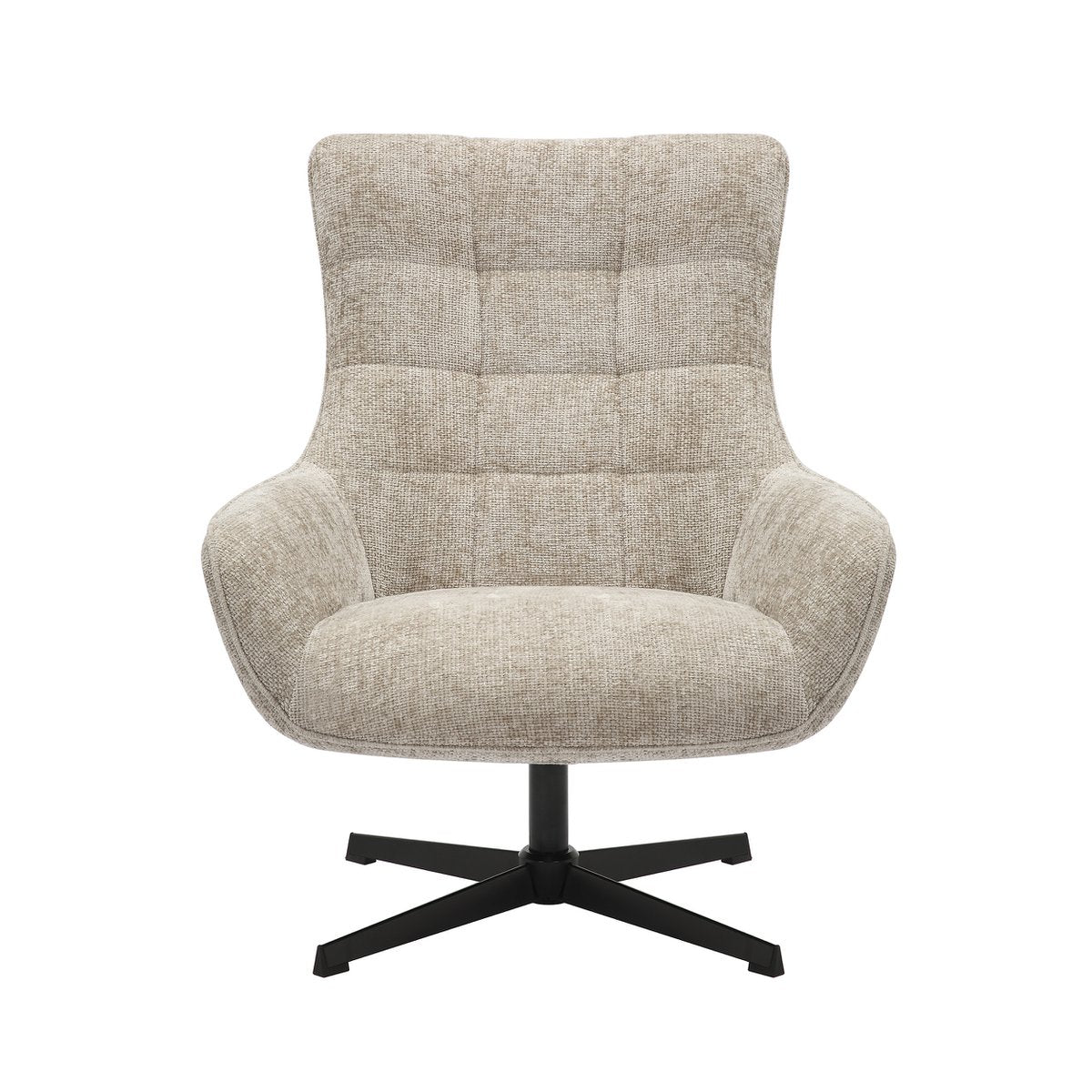 Armchair chenille fabric light gray