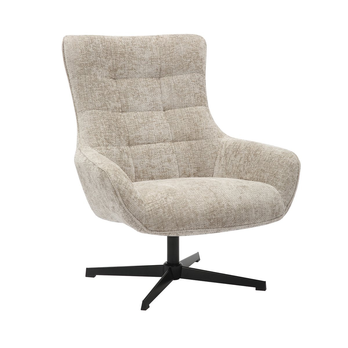 Armchair chenille fabric light gray