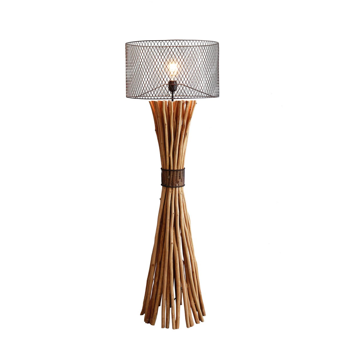 Floor lamp driftwood natural/black 149 cm