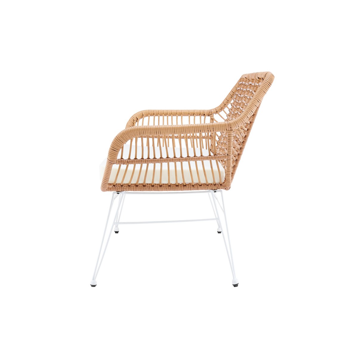 Bench in natural rattan look