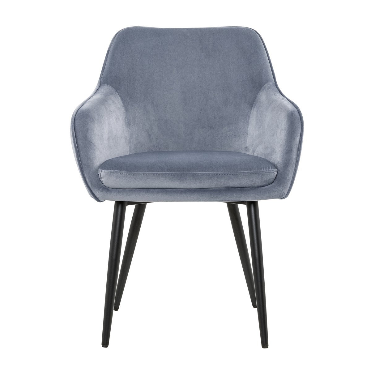 Dining chair light gray velvet