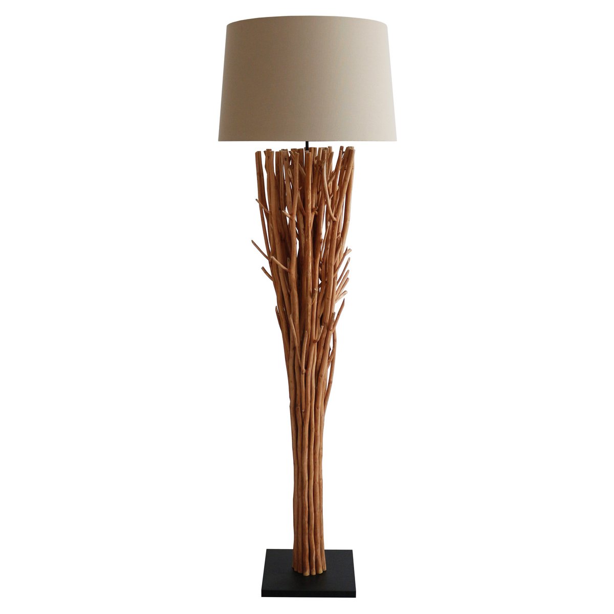 Stehleuchte Treibholz Natur/Weiß 175 cm