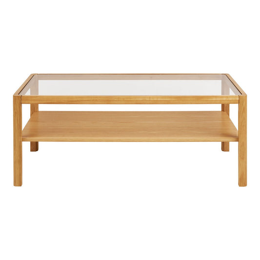Lourmarin Couchtisch, Eiche/Eichenfurnier/gehärtetes Glas, natur, 110x60x45 cm