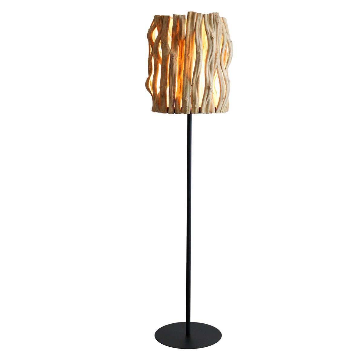 Floor lamp driftwood natural/black 140 cm