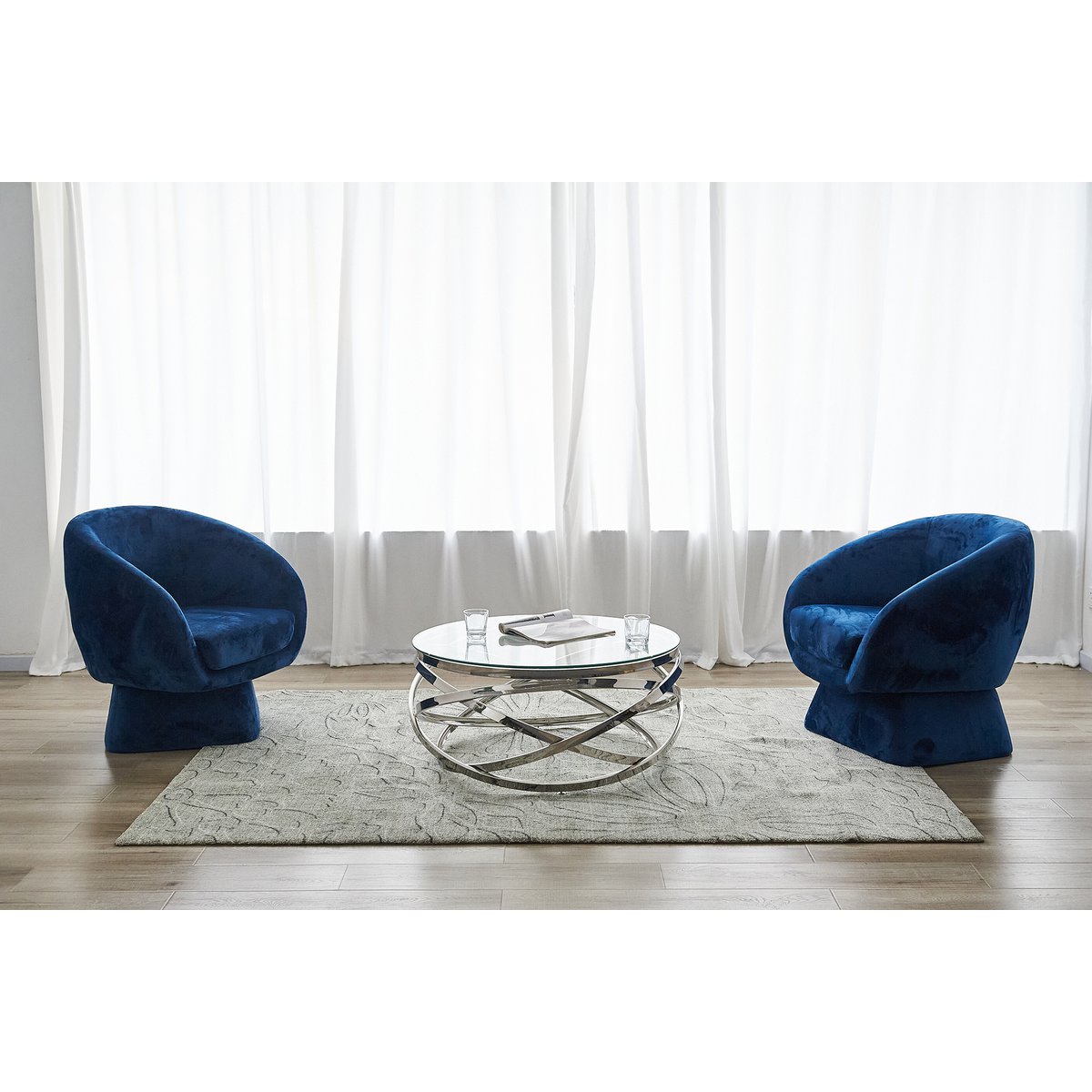 Couchtisch Silber Ø 80 cm