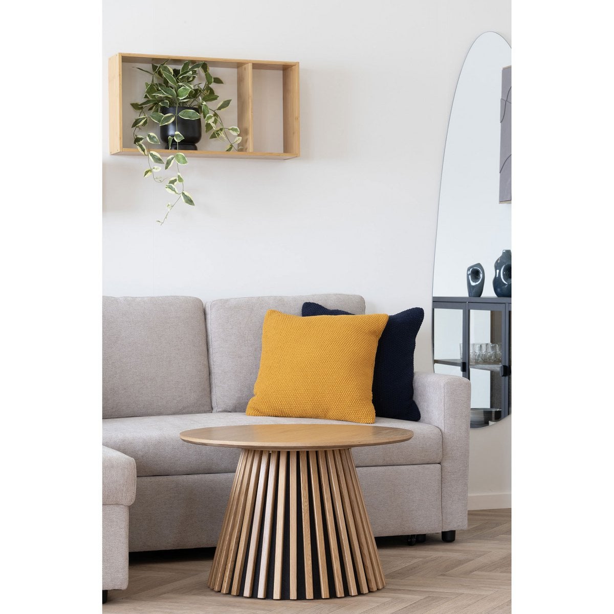Ember Wandregal – Natur, Bambus, 70 x 15 x 35,5 cm
