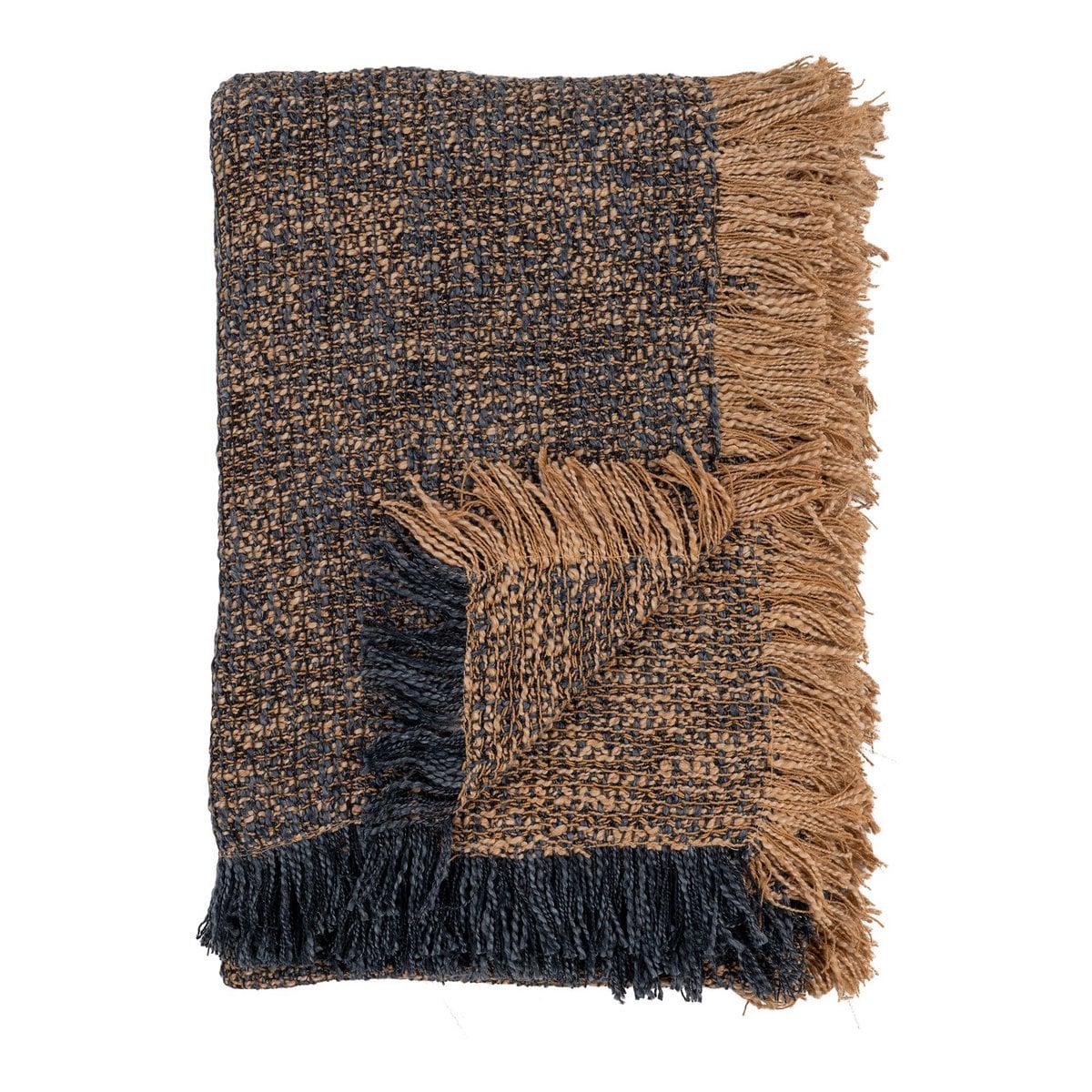 Ely Plaid - Plaid, blau/gelb, Baumwolle, Polyester, 130x170 cm