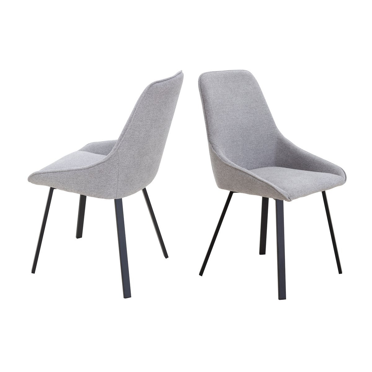 Dining chair set of 2 grey