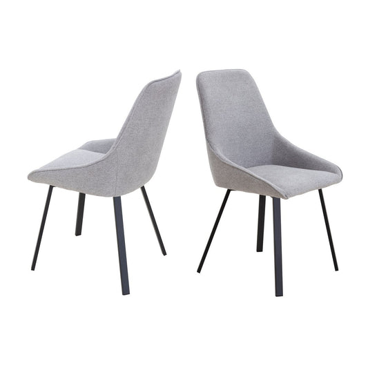 Dining chair set of 2 grey